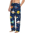 thumbnail image 6 of Salouo Planets and Stars Print Pajama Pants for Men, Lounge Pants Elastic Waistband Casual Men's sleepwear Loungewear Sleep Pajama Pant -Medium, 6 of 7