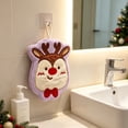 thumbnail image 6 of PONPRNGY 1Pc Hand Towels Christmas Embroidered Decor Quick-Dry Dish Towels Decorative Bathroom Kitchen Towels for Drying, Cleaning, Cooking, Holiday Towels Gift, 6 of 7