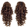 thumbnail image 1 of SWACC Extensiones de cola de caballo con clip de garra, rizos de tornillo corto de 12 pulgadas, clip sintético con cordón, cola de caballo rizada, extensión de cabello con clip de mandíbula (marrón cl, 1 of 5