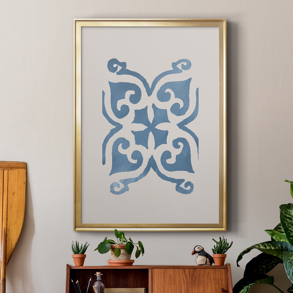 Monochrome Terra Mesa Tile II Premium Framed Print - Ready to Hang
