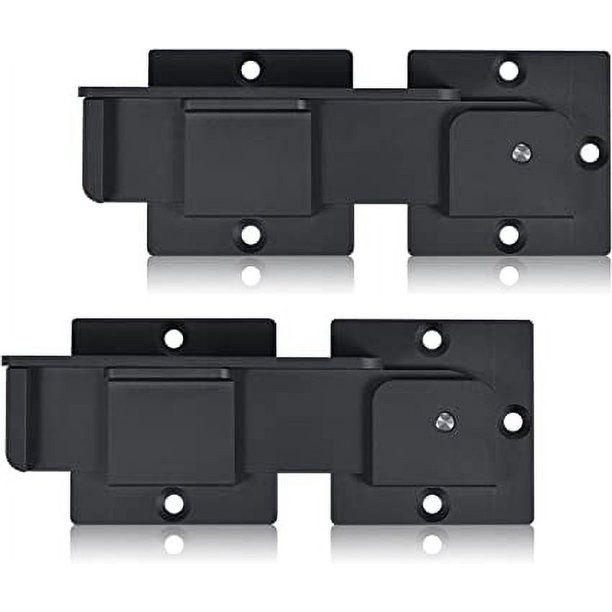 Paquete de 2 pestillos de puerta batiente de 7,5 pulgadas con orificio para candado, aleación de aluminio resistente de 4 mm para puerta corredera, puerta exterior, valla de madera, puerta de granero,