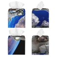 thumbnail image 2 of Kdxio Astronaut in Outer Space Print Tissue Box Cover,Square Decorative PU Leather Facial Paper Case Organizer Holder Dispenser for Bathroom,Night Stands,Desk,Car 5.2''X5.2''X5.2'', 2 of 8