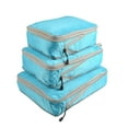 thumbnail image 1 of Injueey Paquete de 3 bolsas impermeables para almacenamiento de equipaje de viaje, organizador de cosméticos de gran capacidad, accesorio para Almacenamiento y organización del hogar lago azul, 1 of 5