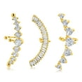thumbnail image 1 of Pendientes de moda JeenMata 3 Pares diseños en espiral baño de oro amarillo, 1 of 5