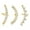 Yellow, variant on 3 Pairs Fashion Cuff Earrings with Spiral Designs and Rhinestone Embellishments for Women in White Gold Plating - Affordable Multipack Jewelry