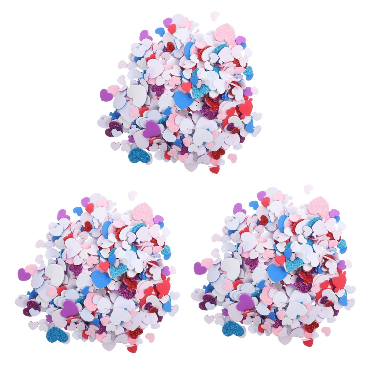 3 Pieces Self-Adhesive Heart Stickers Valentine's Day Fake Charms Child Lovers