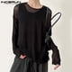 thumbnail image 2 of INCERUN Tops 2024 estilo coreano nuevo diseño de punto ahuecado para hombres camiseta casual streetwear masculino fino manga larga camiseta S-5XL, 2 of 5