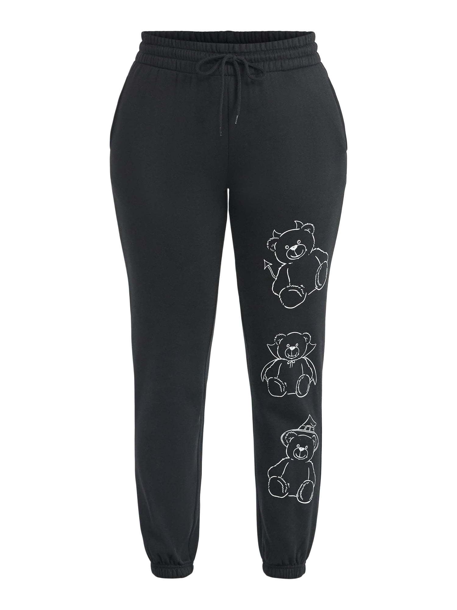 Cute But Creepy Women's Halloween Graphic Fleece Joggers, Sizes XXS-XXL