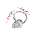 thumbnail image 2 of TIMIFIS Broches Ladies Dress Button Alloy Pearl Scarf Button Temperament Dress Silk Scarf Button Clothes Button - Summer, 2 of 2