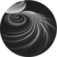 thumbnail image 1 of Ahgly Tapis Rond Lavable en Machine Intérieur Transitionnel Gris Cendré, 8 Pieds Rond, 1 of 7