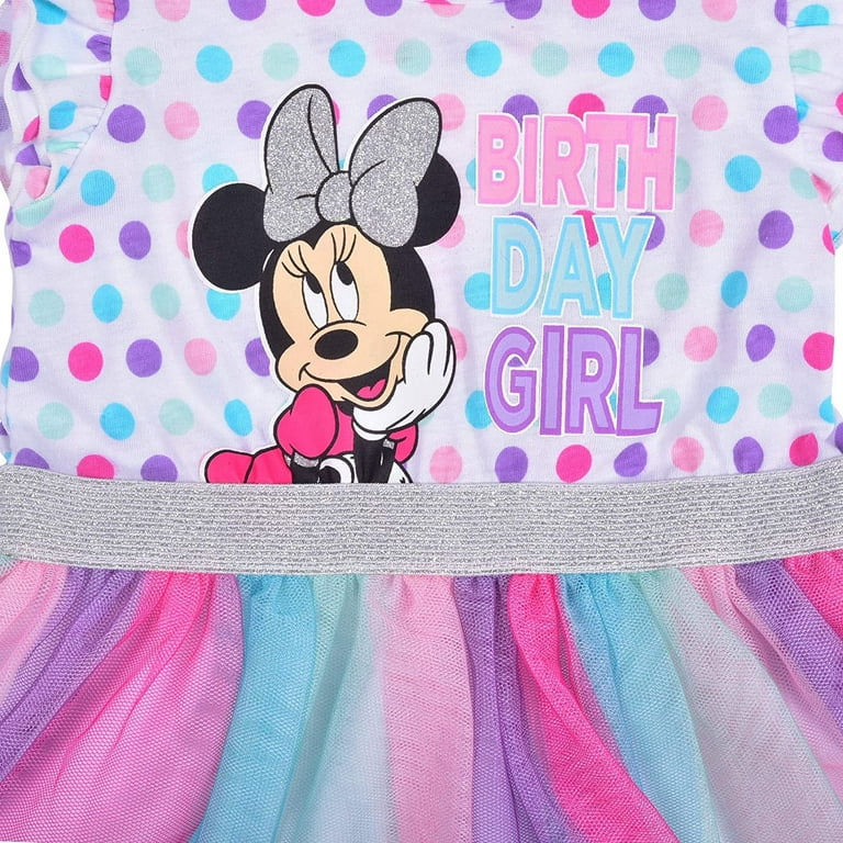 Disney Girl s Minnie Mouse Polka Dot Birthday Girl Dress and Panty Set