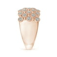 thumbnail image 3 of ANGARA Natural 1.23 ct Diamond 5 Layer Cobblestone Ring in 14K Rose Gold for Women (Size-2.2mm| Color-K| Clarity-I3) | April Birthstone, Anniversary, Jewelry Gift for Women | Natural Diamond Ring, 3 of 8