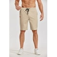 thumbnail image 6 of COOFANDY Men Casual Shorts Cotton Stretch Waist Chino Shorts Summer Beach Vacation Travel, 6 of 9