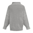 thumbnail image 5 of Lovskoo 2024 Sweaters for Women Long Sleeve Winter Casual Solid Crew Neck Sweater Tops Gray, 5 of 7