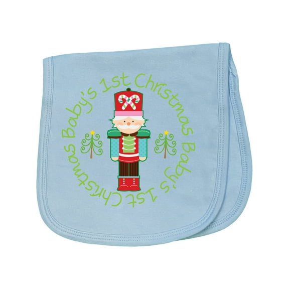 Inktastic Nutcracker First Christmas Babys 1st Baby Burp Cloth