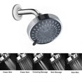 thumbnail image 3 of Aisoso Alcachofa De Ducha De Alta Presión, Cabezal De Ducha Fijo De Lluvia, 5 Ajustes Con Rótula Giratoria De Metal Ajustable, Experiencia De Ducha Relajada Incluso Con Bajo Flujo De Agua Y Presión, 3 of 5