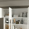 thumbnail image 6 of KULAGAGA Kitchen Pantry Storage Cabinet, 87.8"H Freestanding Storage Cabinet Cupboard for Home Office Living Room, Whiet, 6 of 8