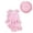 j36-Pink, variant on LIIPEE Baby Girls Tankinis Swimsuit Sets 3 Piece Set Kids Casual Summer Plaid Print Ruffle Trim Bowknot Decoration Tankini Tops And Briefs And Swim Hats Cute Beach Pool Party Swimwear,18-24 Months