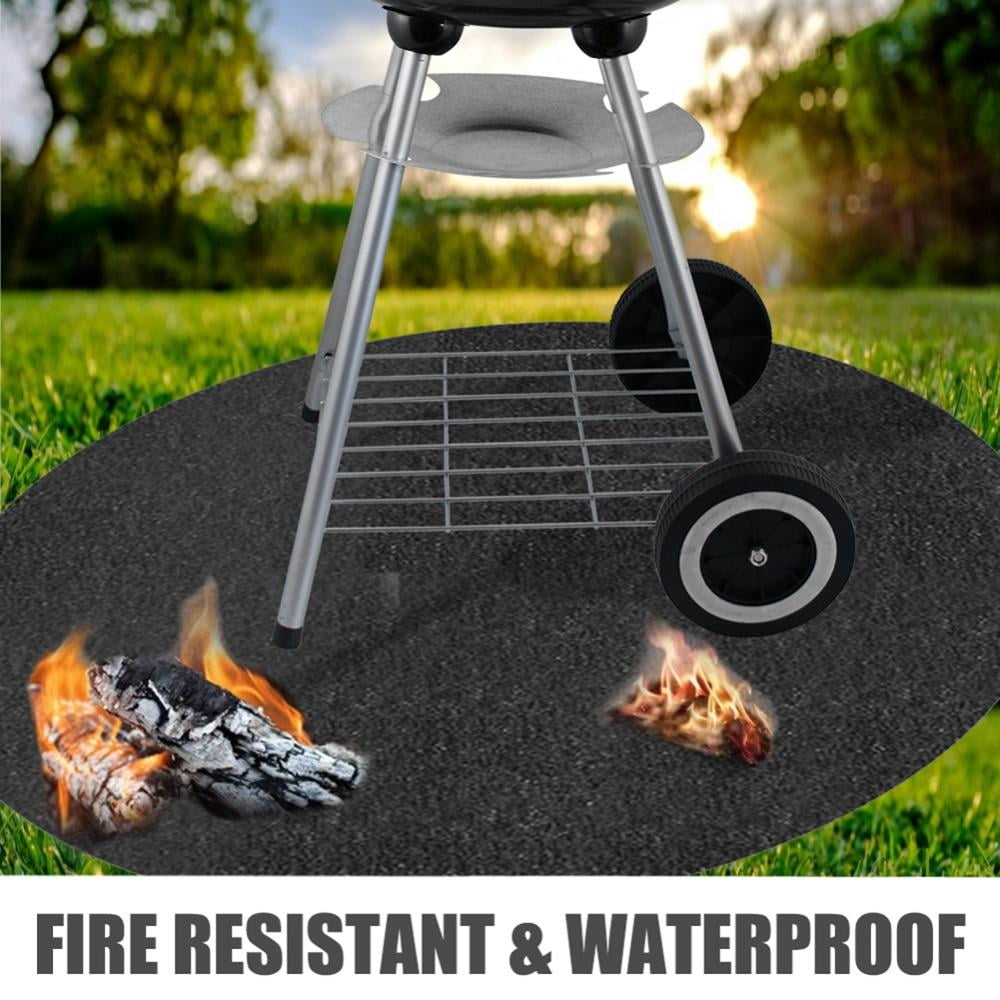 Fireproof Heat Mat Pad Floor Protective Rug For Resistant BBQ Barbecue Gas Gril