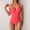 B41 Red swim suits for women clearance under $5, variant on Xqxayjr One Piece Swimsuit for Women V Neck Tummy Control Bathing Suit Ruched Swim Suit Slimming Swimwear Traje De BañO Para Mujer