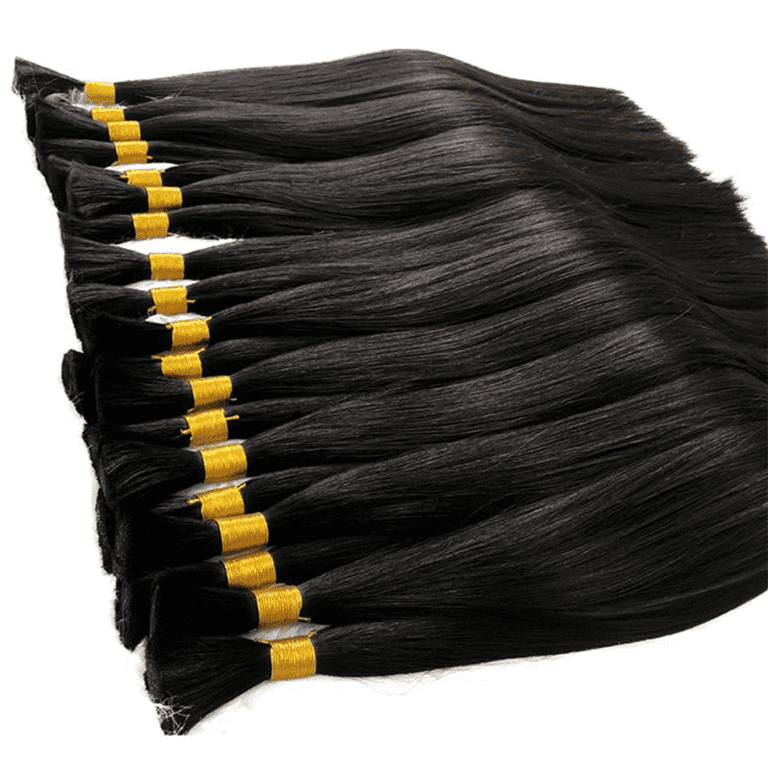 Ustar Bulk Hair for Micro Braiding Hair Weave 100 % Unprocessed Virgin Remy Brazilian  Human Hair Bundles 100g Natural Color Weave Hair Straight Hair 20 