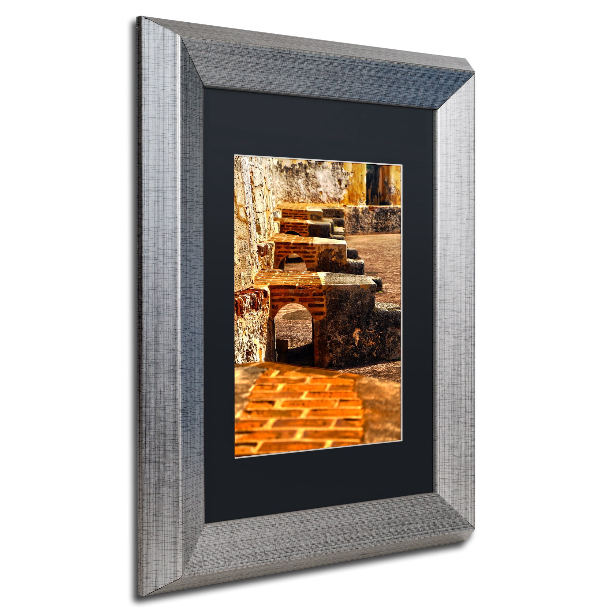 Trademark Fine Art "Castillo de San Felipe del Morro 10" Canvas Art by CATeyes, Black Matte, Silver Frame