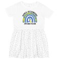 thumbnail image 3 of Inktastic Down Syndrome Awareness Blue and Yellow Rainbowt Girls Toddler Dress, 3 of 5