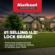 Kwikset Halifax Square Keyed Entry Lever Doorknob with Smartkey Matte Black