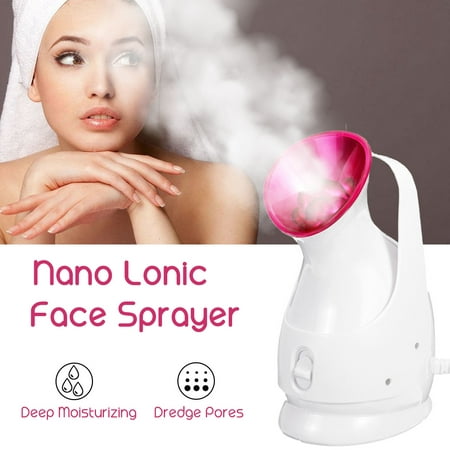 Nano Ionic Facial Steamer Hot Mist Moisturizing Cleansing Pores Face Steamer Sprayer Face Humidifier Hydration System Home Sauna