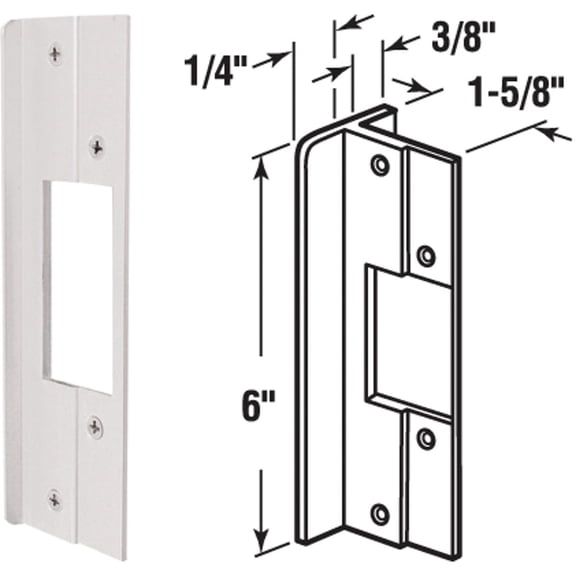 Aluminum Latch Bolt Guard Plate