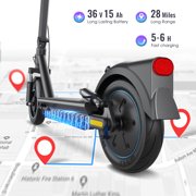 EggKing 500W Electric Scooter for Adults,10 Tire,500W Powerful Motor & 25MPH Top Speed,28 Miles Long Range,Folding E Scooter with Dual Shock Absorption,Dual Braking,App Blue