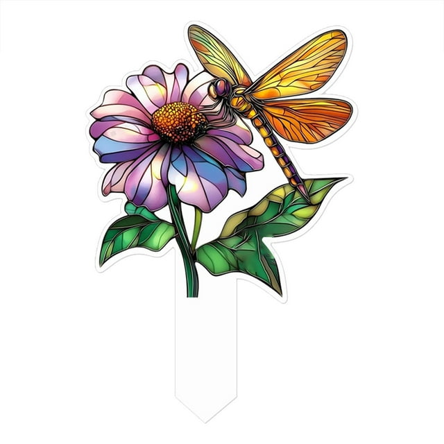 Flowers and Animals Series 2D Acrylic Outdoor Flower Pots Plug Props Decoration