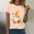 thumbnail image 6 of vigerkar Gnome T-Shirt for Women Floral Graphic Tees Cute Gnome Short Sleeve Tee Tops 2026 Summer (Light Pink, 3XL), 6 of 8