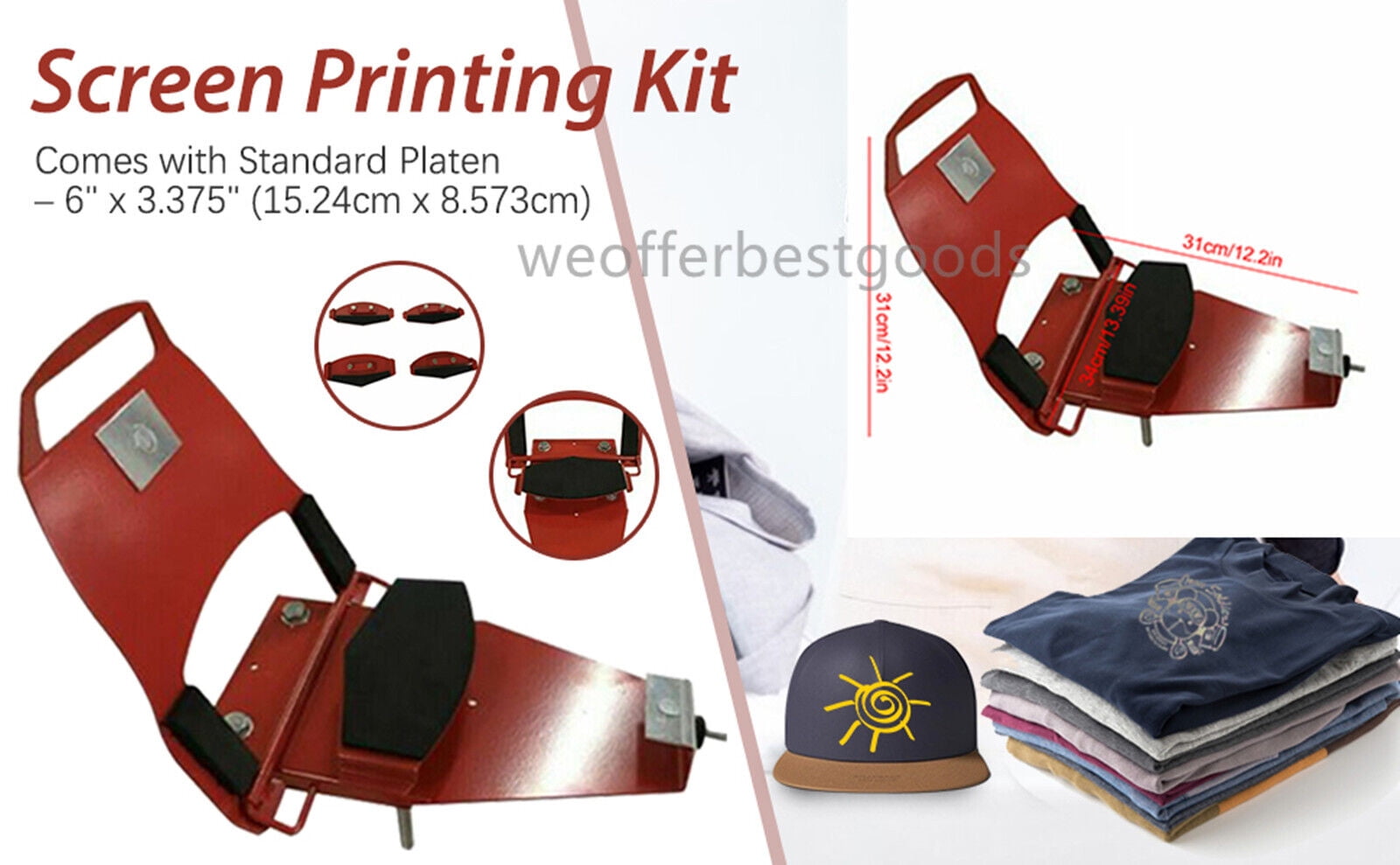Hat Champ with Standard Platen Screen Printing Pallet for All Types Hat Cap