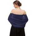 thumbnail image 4 of ORUYROP Châle Foulard Enveloppements Doux Chiffon Dentelle Pashmina pour Robes de Soirée pour occasions Formelles, 4 of 7