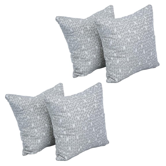 17-inch Jacquard Throw Pillows with Inserts (Set of 4) 9910-S4-ID-079