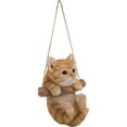 thumbnail image 2 of Hi-Line Gift Hanging Tabby Kitten Statue 5.50 inch Garden Statue, 2 of 2