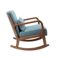 thumbnail image 5 of Porthos Home  Ima Accent Rocking Chair, Fabric Upholstery, Rubberwood Legs Turquoise, 5 of 5