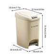 thumbnail image 6 of Loyerfyivos Large capacity plastic kitchen trash can with foot pedal and locking lid - great for home use, for indoor waste disposal or recycling!, 6 of 9
