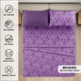 thumbnail image 4 of Lux Decor 4-Piece Twin XL Bed Sheet Set – Ultra-Soft Microfiber, Paisley Print, Upto 16" Deep Pocket Fitted Sheet, Flat Sheet & 2 Pillowcases, Purple, 4 of 10