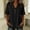 *Black, variant on ClodeEU Women's V Neck Short Sleeve Henley Shirt,Casual Loose Fit Button Front Blouse Black,Women's Plus L