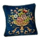 thumbnail image 3 of Funda de almohada cuadrada lavable a máquina de 19 x 19 pulgadas con estampado floral Azul, 3 of 9