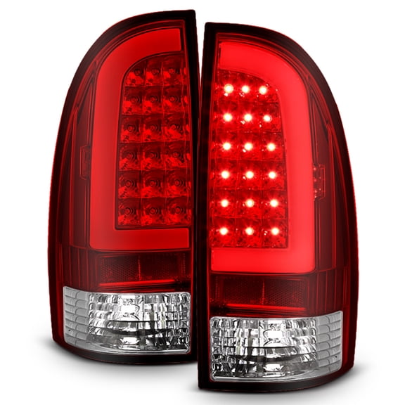 AKKON - For 05-15 Toyota Tacoma Pickup Red Lens C-Shape LED Tube Tail Brake Light Lamp Assembly