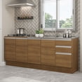 thumbnail image 2 of Kit con 2 Muebles de Cocina Madesa Glamy 4 Puertas y 3 Cajones (Sin Tablero Ni Tarja) Marrón, 2 of 10