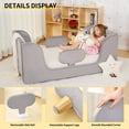 thumbnail image 4 of Lilypelle Toddler Bed Frame, Toddler Floor Bed with Removable Guard Rails, Small Bed for Boys and Girls, Standard Crib Size Toddler Bed，55.9 x 31.5 x 23.2 in，Gray, 4 of 8