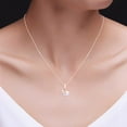 thumbnail image 5 of AFFY Two Tone Cute Mom Elephant Pendant Necklace In 14K Rose Gold Over 925 Sterling Silver With 18" Rope Chain, 5 of 5