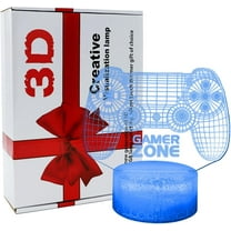 YSTIAN 3D Gamepad Illusion lamp, Game Console Touch 7 Color Flashing Changing LED Smart Night Light as Bedroom Decoration for Kids, Gamer Desk Decor Lamps for Gifts