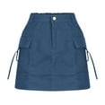 thumbnail image 4 of Taylonsss Clearance Fashion Women Casual Buttocks Short Skirt Solid Work Skirt With Pocket, 4 of 6