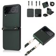 thumbnail image 1 of TECH CIRCLE Crossbody Neck Case for Samsung Galaxy Z Flip 3 5G Phone 6.7" (2021) with Adjustable Long Shoulder Strap Lanyard PU Leather Shockproof Lightweight Thin Cover for Galaxy Z Flip 3,Darkgreen, 1 of 9