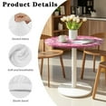 thumbnail image 5 of SEANATIVE Round Tablecloth Cocktail Table Top Covers with Elastic Edged Design Easy to Clean Washable High Top Table Cloths for 24" Diameter Round Tables, Heart Pattern Pink, 5 of 7